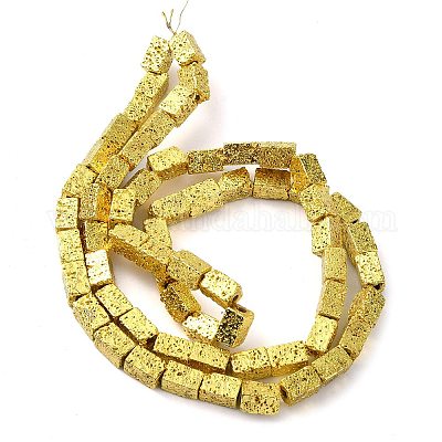 Гальванические бусины из натуральной лавы G-I360-K01-01-1