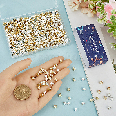 600шт 2 цвета пластиковые бусины ccb CCB-SC0001-14-1