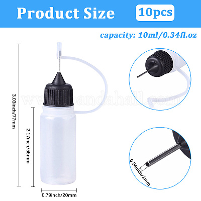 10 шт. полиэтиленовые (ПЭ) флаконы с наконечником для иглы TOOL-GF0003-52B-1