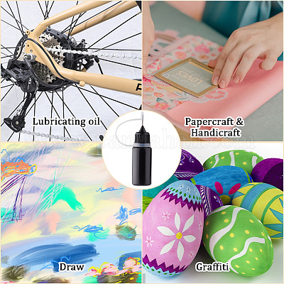 Полиэтиленовые бутылки с аппликатором с черным наконечником FIND-WH0152-80-1