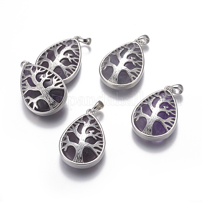 Подвески из натурального аметиста  G-XCP0001-42-1