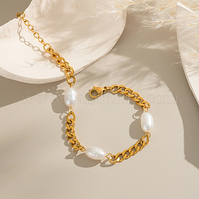 Браслеты из натурального пресноводного жемчуга PR3665-1