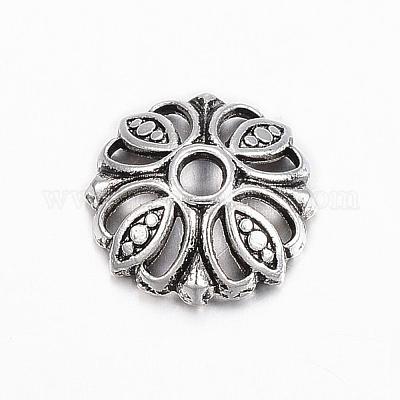 Тибетском стиле сплав шарик крышки PALLOY-ZN64104-AS-RS-1