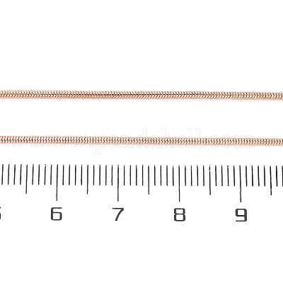 Ожерелья из круглой змеиной цепи из латуни для женщин NJEW-D302-15RG-1