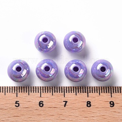 Непрозрачные акриловые бусины MACR-S370-D10mm-SS2114-1