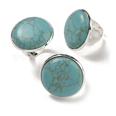 Lot De Bagues En Plaqué Argent Avec Malachite - Bijoux Artisanaux Sans Nickel, Tailles 6 à 10