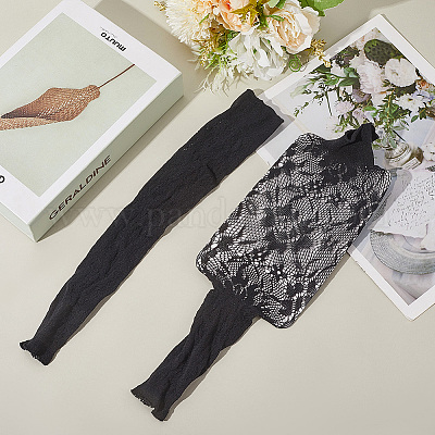 Нейлоновые длинные носки из телячьей кожи для женщин и девочек AJEW-WH20006-235A-1