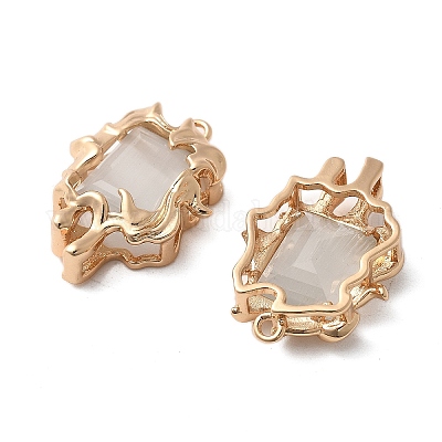 Латунь стекло кулоны KK-Z103-11KCG-01-1