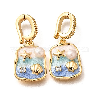 Подвески из латуни с микропаве из циркония KK-R212-03G-06-1