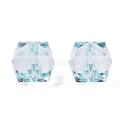 Прозрачные акриловые бусины X-TACR-Q259-10mm-V38-1