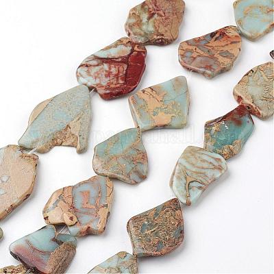 Натуральные бусины из аква терра яшмы G-D857-02-1