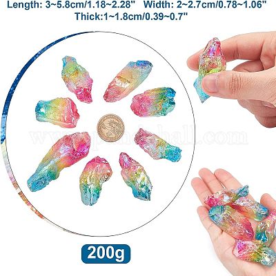 Гальванизированные грубые необработанные бусины из натурального кварца G-NB0003-56-1