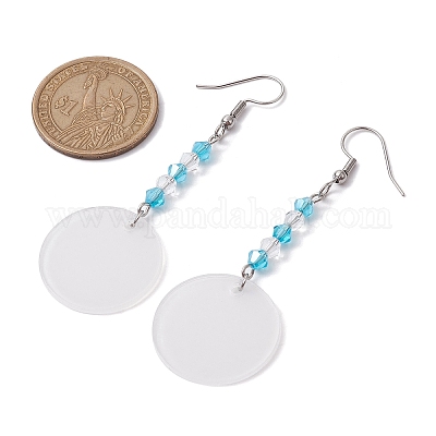 Пустые акриловые серьги с подвесками EJEW-JE05665-02-1