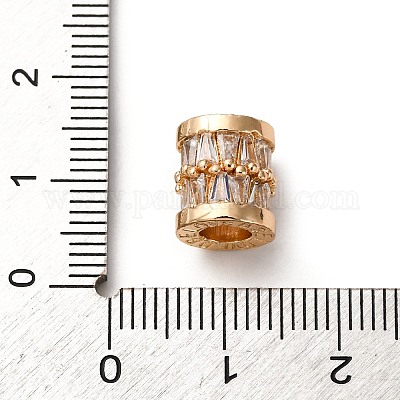 Латунь микропаве прозрачный кубический цирконий европейский бисер KK-D378-23G-1