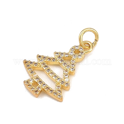 Латунные микро проложить кубического циркония подвески KK-I384-01G-1