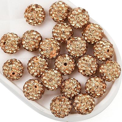 Круглый полимерной глины чешский стекло горный хрусталь бисер RB-D289-8mm-362-1