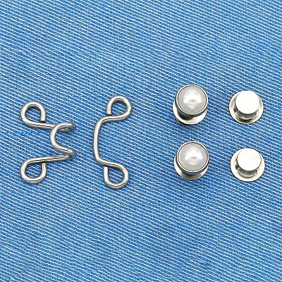 Wholesale Gorgecraft 8 Sets 4 Style Alloy Button Pins for Jeans