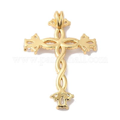 Подвески из кубического циркония с покрытием из латуни KK-R144-14G-1