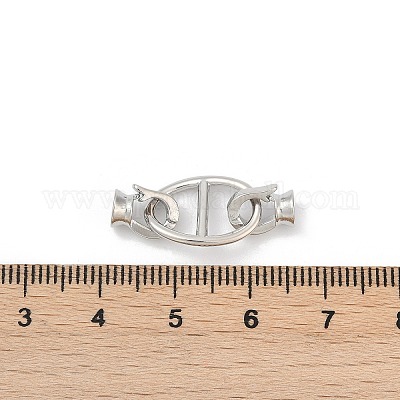 Овальные латунные раскладывающиеся застежки KK-U062-43P-1