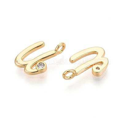 Латунные микро проложить кубического циркония подвески KK-N263-97G-U-1