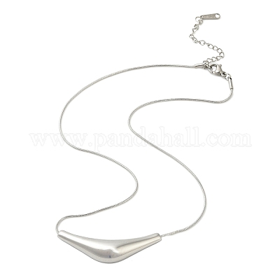 Ожерелья с подвесками в форме дуги из нержавеющей стали 304 для женщин NJEW-A049-01P-1