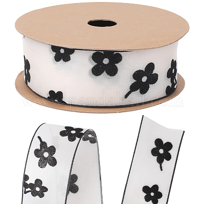 1 рулон полиэстеровых шифоновых лент с принтом OCOR-CY0002-35D-1