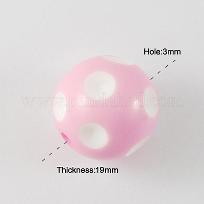 Коренастый жевательная резинка акриловые бусины SACR-S146-20mm-10-1