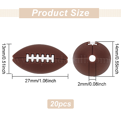 Football Silicone Beads, Brown Football Silicone Beads, Silicone Football  Beads, Silicone Beads, Silicone Beads, Wholesale Beads