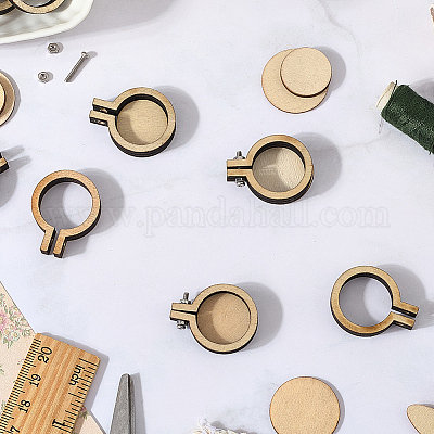 20 шт. деревянные пяльцы для вышивания&nbsp;DIY-CP0012-36-1