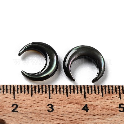 Натуральные черные бусины из ракушек для губ SHEL-M020-04A-1