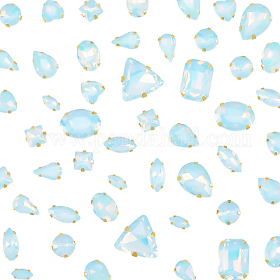 Стеклянный стальной коготь пришитый стразы FIND-WH20040-07G-02-1