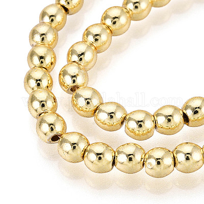 Гальванизировать немагнитных синтетический гематит бисер пряди G-L485-01C-G-1