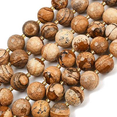 Естественного изображения яшмы бисер нитей G-C249-A16-16mm-1