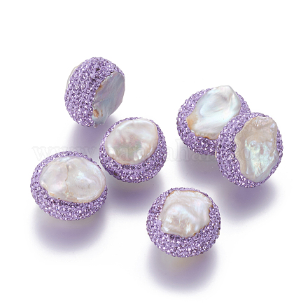 Perlas barrocas naturales perlas cultivadas de agua dulce PEAR-F015-23-1