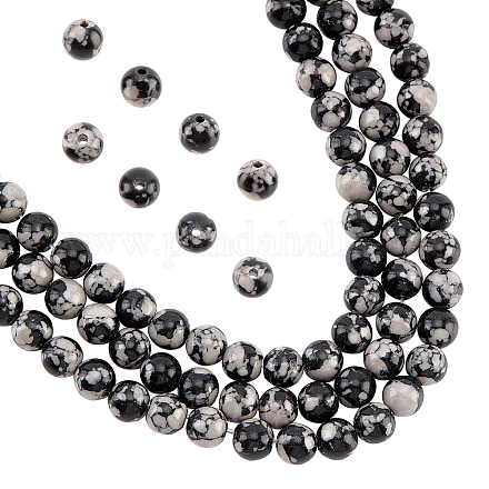 Nbeads synthetische Schneeflocken-Obsidian-Perlenstränge G-NB0003-64-1