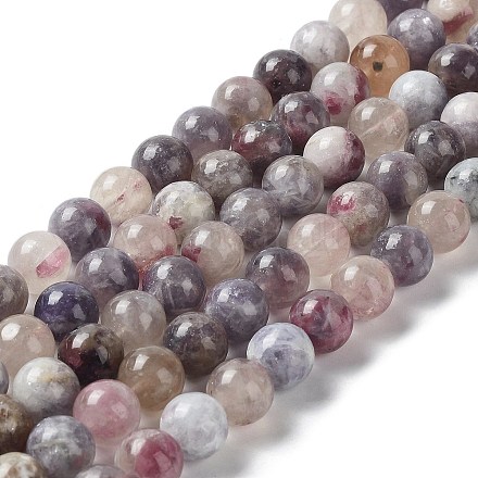 Perles de tourmaline fleurs de prunier naturel brins G-I355-01C-01-1