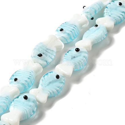 Бусы лэмпворк ручной работы LAMP-G154-07E-1