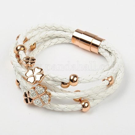 Bracelets de bijoux en fil multi- X-BJEW-G264-05RG-1