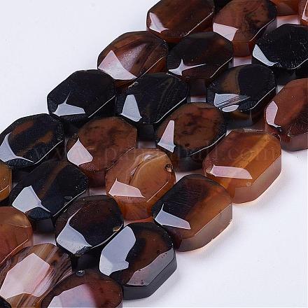 Chapelets de perles d'agate naturelle G-G693-B06-1