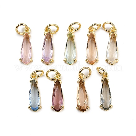 Латунные микро проложить кубического циркония подвески KK-C114-25G-1