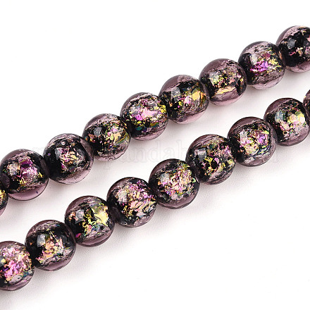 Ручной стеклянные фольга бисер пряди FOIL-N029-05A-1