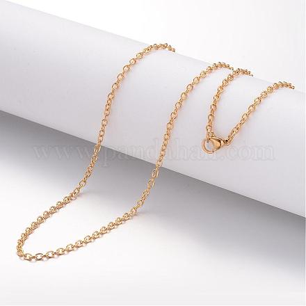 Ion Plating(IP) 304 Stainless Steel Necklace MAK-K004-06G-1