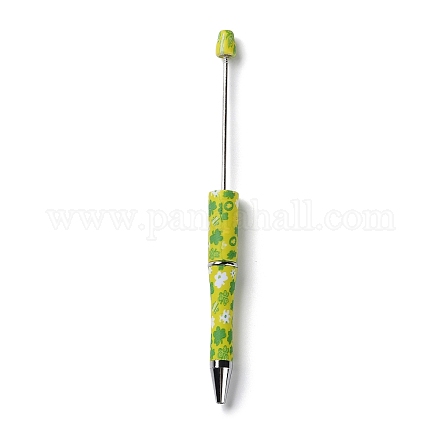 Penne con perline in plastica con motivo a trifoglio AJEW-P115-01A-1