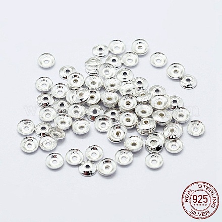 925 Sterling Silber Perlenkappen STER-G022-06S-5mm-1