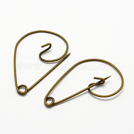 Iron Brooch Findings IFIN-K028-01AB-1