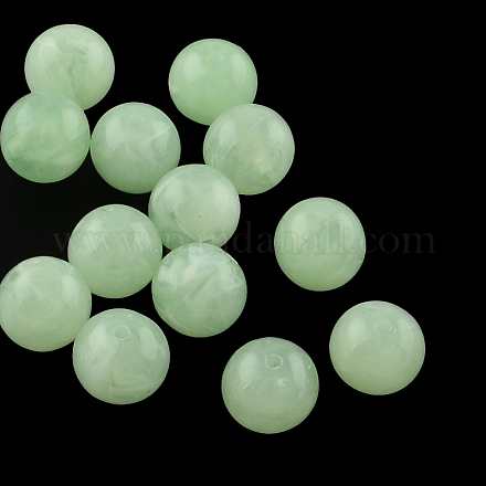 Piedras preciosas abalorios de imitación de acrílico redonda X-OACR-R029-12mm-27-1