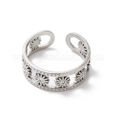 304 fornitura de anillo de puño abierto de flor de acero inoxidable STAS-K253-03P-1