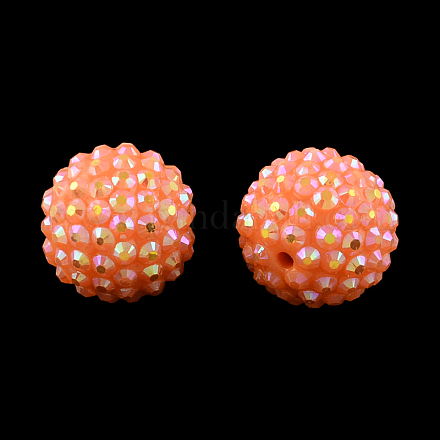 Perles de strass en résine de couleur AB RESI-S315-10x12-18-1