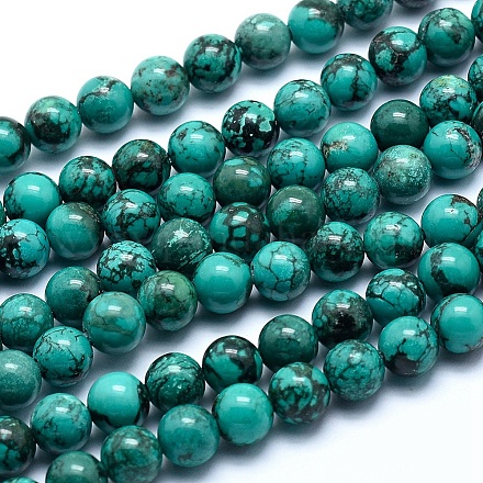 Chapelets de perles en turquoise naturelle X-TURQ-G148-06-6mm-1