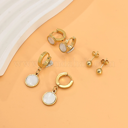 3 пара элегантных сережек из нержавеющей стали OF1161-7-1